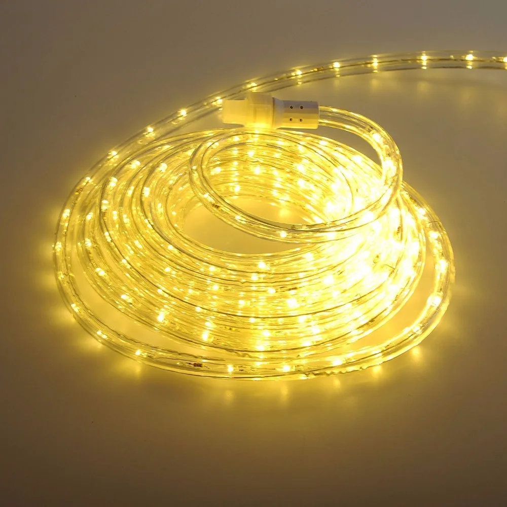 24Ft LED Rope Lights Heavy Duty Bright Warm White Custom Cut