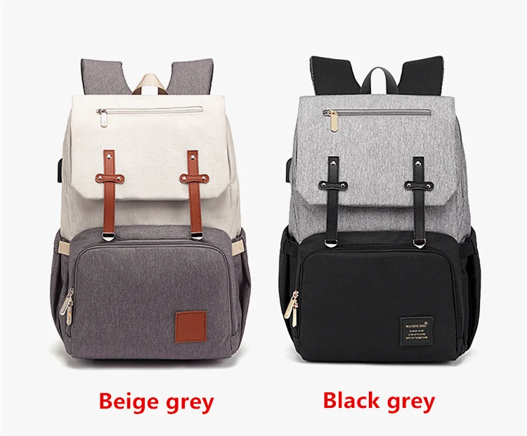 Fashion Diaper Bag Mummy Backpack Large Capacity Maternity Nappy Bag Usb Baby Stroller Bag Waterproof Oxford Handbag For Mother (13)