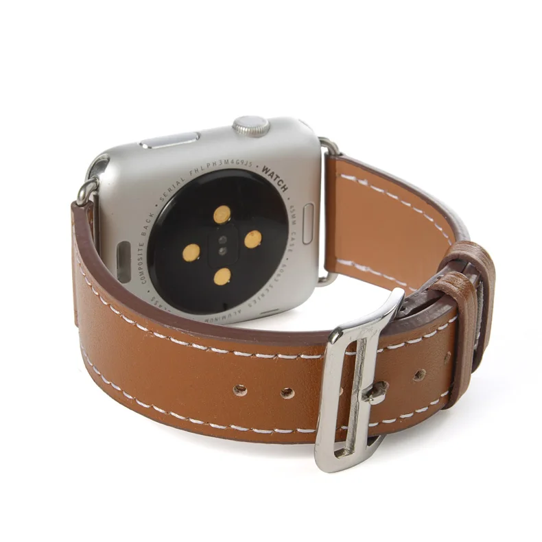 Ремешок из натуральной кожи для apple watch band apple watch 4 3 band 42 мм/38 мм 44 мм/40 мм iwatch одиночный походный браслет ремешок для часов