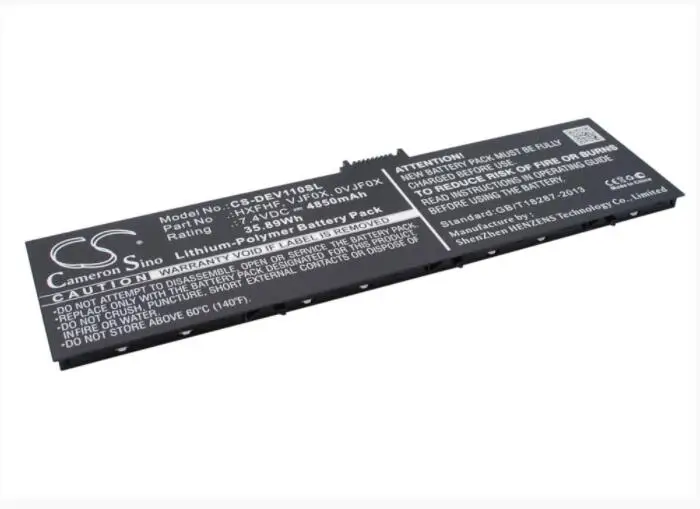 Аккумулятор Cameron Sino 4850 мАч для DELL Pro11i 2501BLK V11P7130 Venue 11 Pro 7130 Junction 0VJF0X HXFHF VJF0X|Цифровые