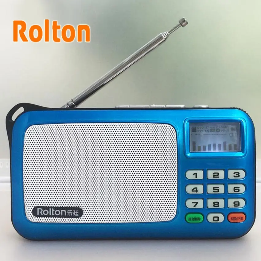 

Rolton W505 Mini Portable Speaker Box Support TF Card MP3 WAM WAV FM Radio Earphones Flashlight LED Light Record Sounds Column