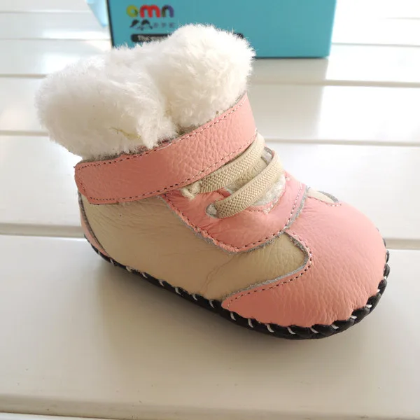 OMN/зимние детские ботинки из натуральной кожи; домашняя обувь для мальчиков и девочек; обувь для малышей; мягкая детская обувь; обувь для первых шагов