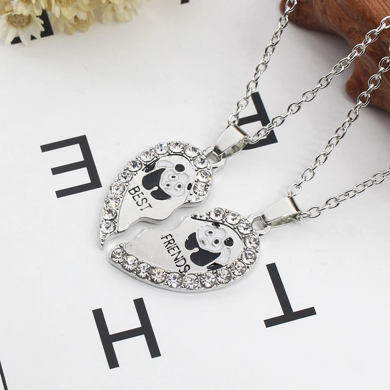 2pcs-Creative-Best-Friends-Forever-Necklace-Full-Rhinestone-Broken-Heart-Panda-Necklaces-Friendship-BFF-Jewelry-Drop (5)