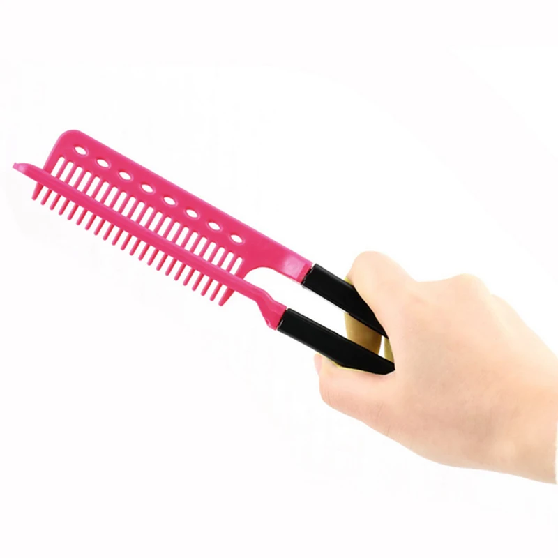 High Quality Pink Color Hair Brush Comb DIY Salon Folding Hairdressing