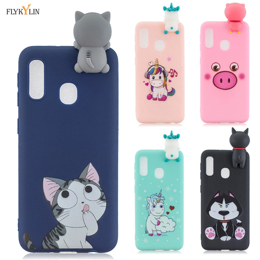 Silicone Cover For Samsung Galaxy A20e Case Cover Sfor Coque Samsung A20e  A202f A202 A 20e 3d Doll Toy Unicorn Soft Tpu Cases - Mobile Phone Cases &  Covers - AliExpress