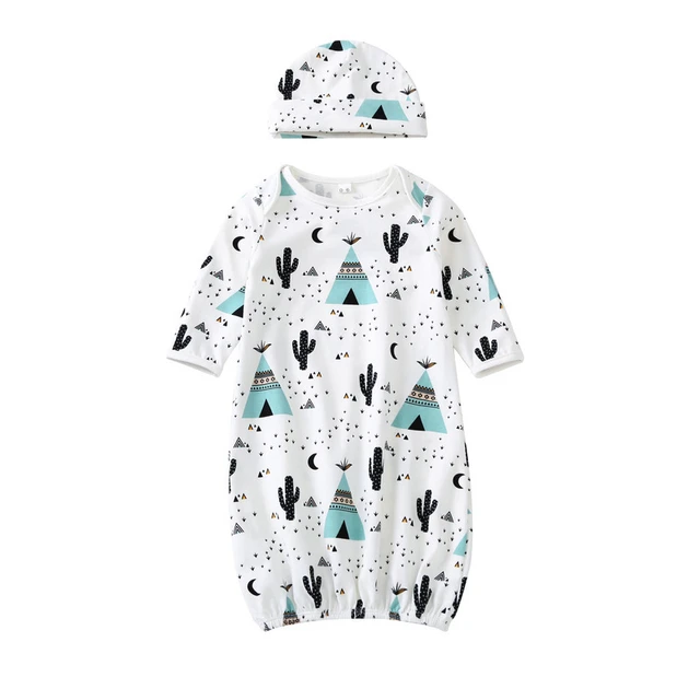 Us 11 77 23 Off 2 Pcs Baby Sleep Sacks Cap Newborn Sleeping Bags Cotton Sleepwear Bedding Cloth In Sleepsacks From Mother Kids On