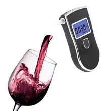 Портативный цифровой алкотестер для дыхания, профессиональный алкотестер, 3 батарейки типа ААА(не входят в комплект), синий