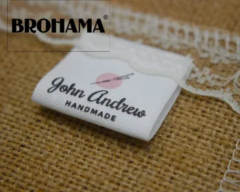 

Sewing labels / custom brand labels, clothing labels, knitting, fabric 100% cotton, High quality printing (MD0017)
