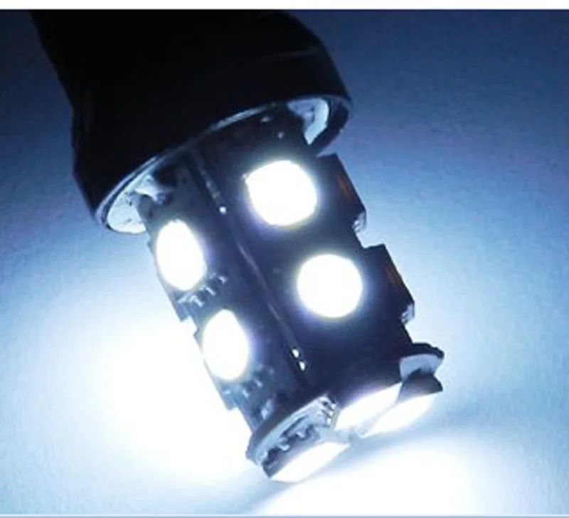 100 шт. Автомобильный светодиодный T20 W21W 7440 7443 13 SMD 5050 13smd сигнал поворота светильник