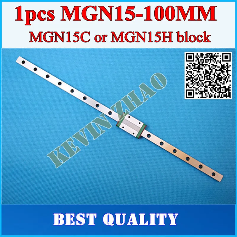 

15mm Linear Guide MGN15 L=100mm linear rail way + MGN15C or MGN15H Long linear carriage for CNC X Y Z Axis