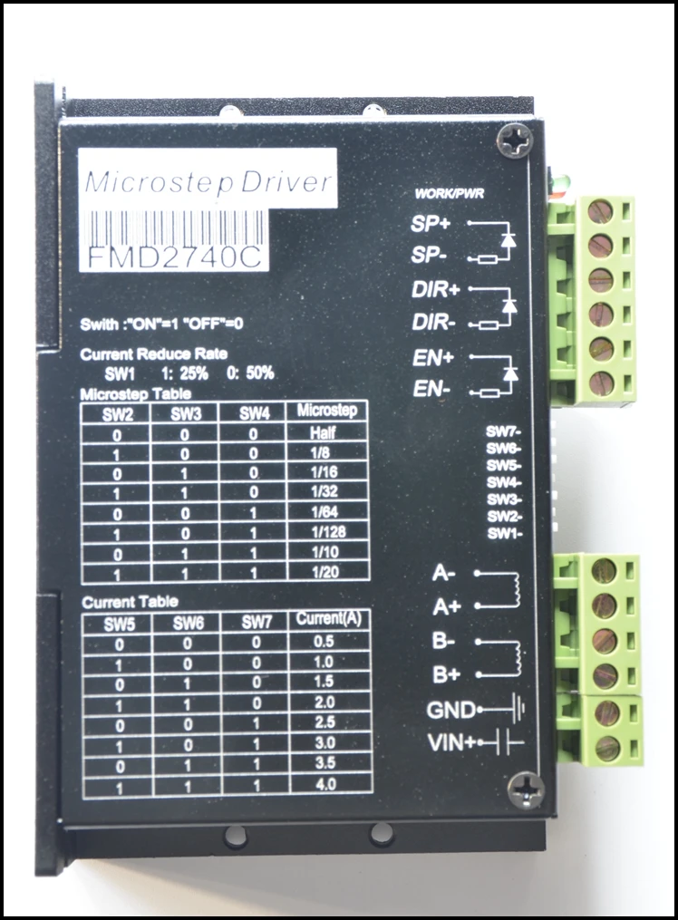 

New 12-50V 4A 128 Microstep Stepper Motor Driver For Engraving Machine