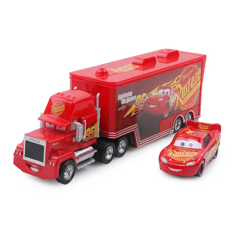 Disney Pixar 23 игрушки Lightning Mcqueen Jackson Storm Uncle Cruise mack truck 1:55 модель давления автомобиля детские игрушки - Цвет: McQueen uncle 3.0 2