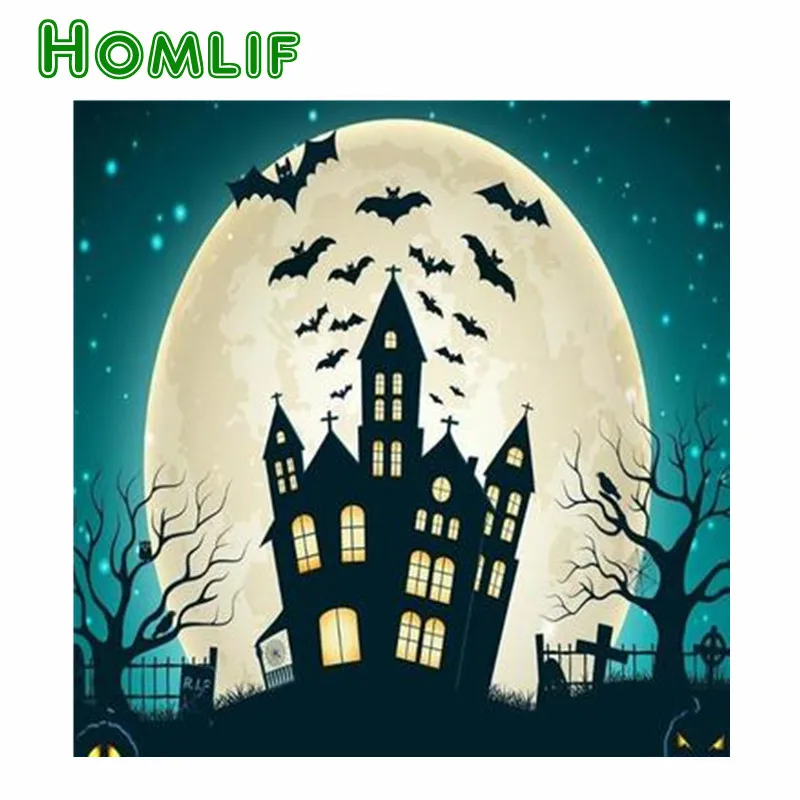 5d diy заказной набор для картин из алмазов eigen foto дом с привидениями полный квадратный стежок Алмазная вышивка мозаика