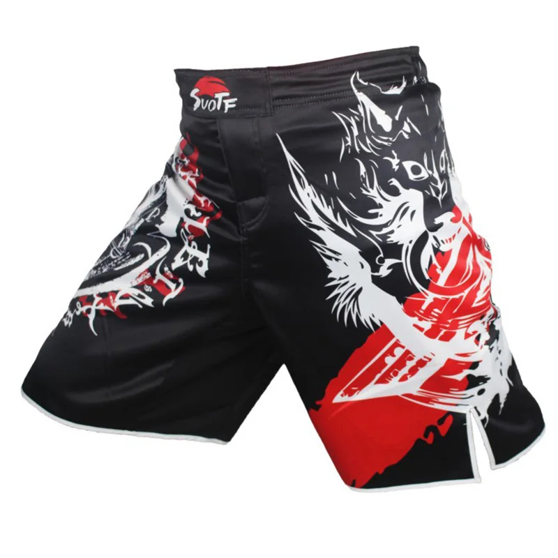 Новинка Муай Тай шорты боксерские ММА боевые шорты для кикбоксинга тигр боксерские шорты SUOTF технические ММА спортивные шорты - Цвет: SUO12