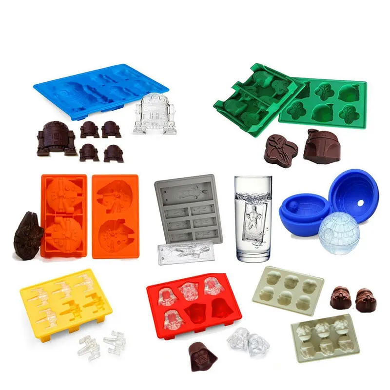 

Star Wars Ice Tray Silicone Mold Ice Cube Tray Chocolate Mould Death Star Darth Vader R2D2 Hans Solo Falco