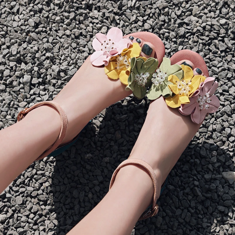 square heels sandals summer flowers (14)