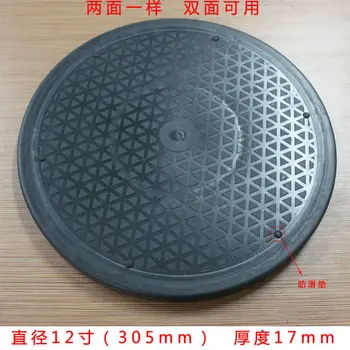 

305MM 12IN Double Side Display Stand Swivel Plate Base Anti Skid Triangle Pattern Plastic Lazy Susan Turntable for Pottery DIY