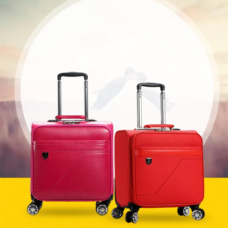 

2019 Unisex PU Korean version of the small suitcase business boarding travel 18 inch small trolley Luggage