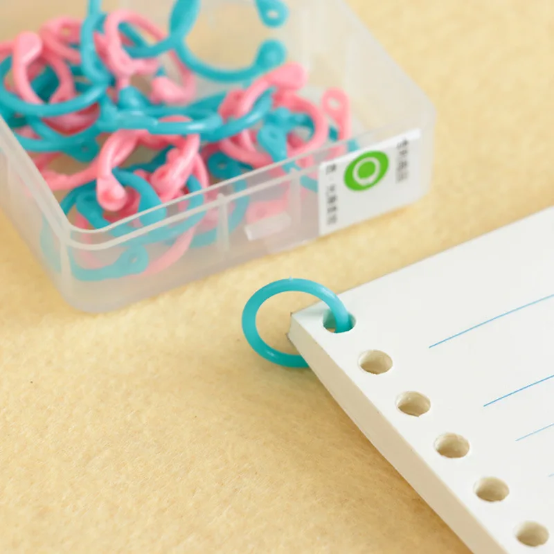 Colorful Plastic Circle Ring Multi-Function Creative Loose-Leaf Binder Ring For DIY Album Book Binder Hoops Office Binding Rings