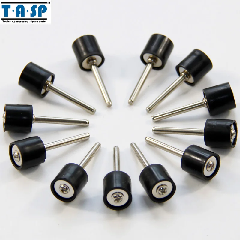 

TASP Sanding Drum Mandrels 12PC 12.7mm Rubber Mandrel 3.15mm Shank Mini Drill Rotary Tool Accessories