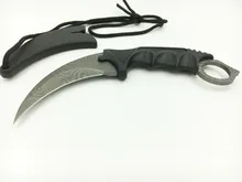 CS GO Counter Strike claw Karambit Knife Neck Knife with Sheath Tiger Tooth Real game Knife