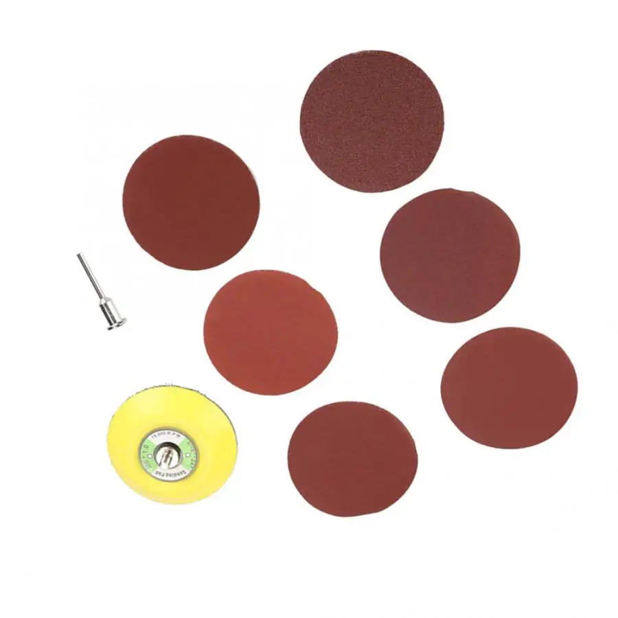 Шлифовальный станок 60 шт. 2-дюймовый круглый Форма красный шлифовальные диски наждачная бумага бумаги с липкая с оборотной стороны Pad Ponceuse