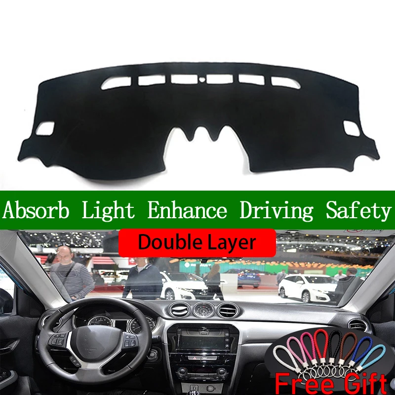 

Двухслойные автомобильные наклейки для SUZUKI vitara 2016 2017 2018, чехлы для стайлинга автомобиля, коврик для приборной панели