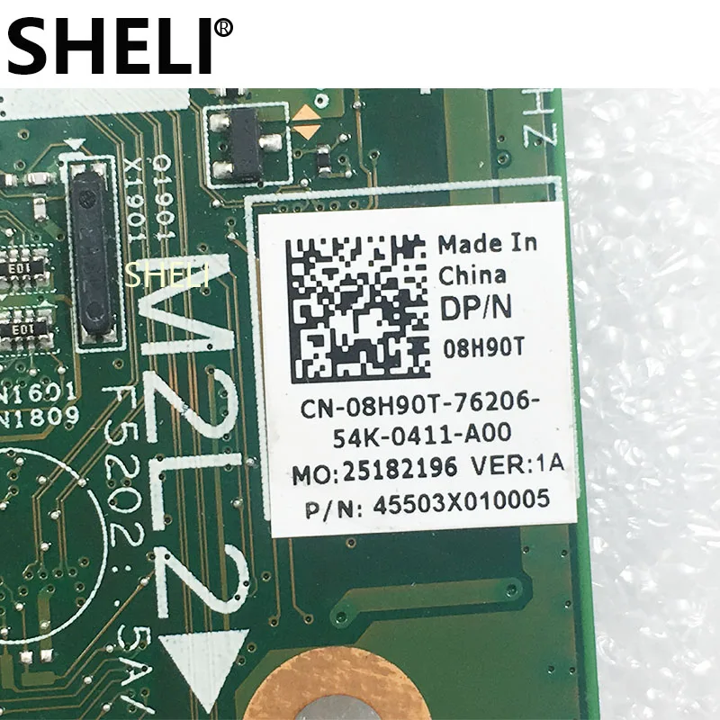 SHELI FOR DELL Inspiron 7352 Laptop Motherboard W/ I7-5500U CPU CN-08H90T 08H90T 8H90T 13321-1 PWR: