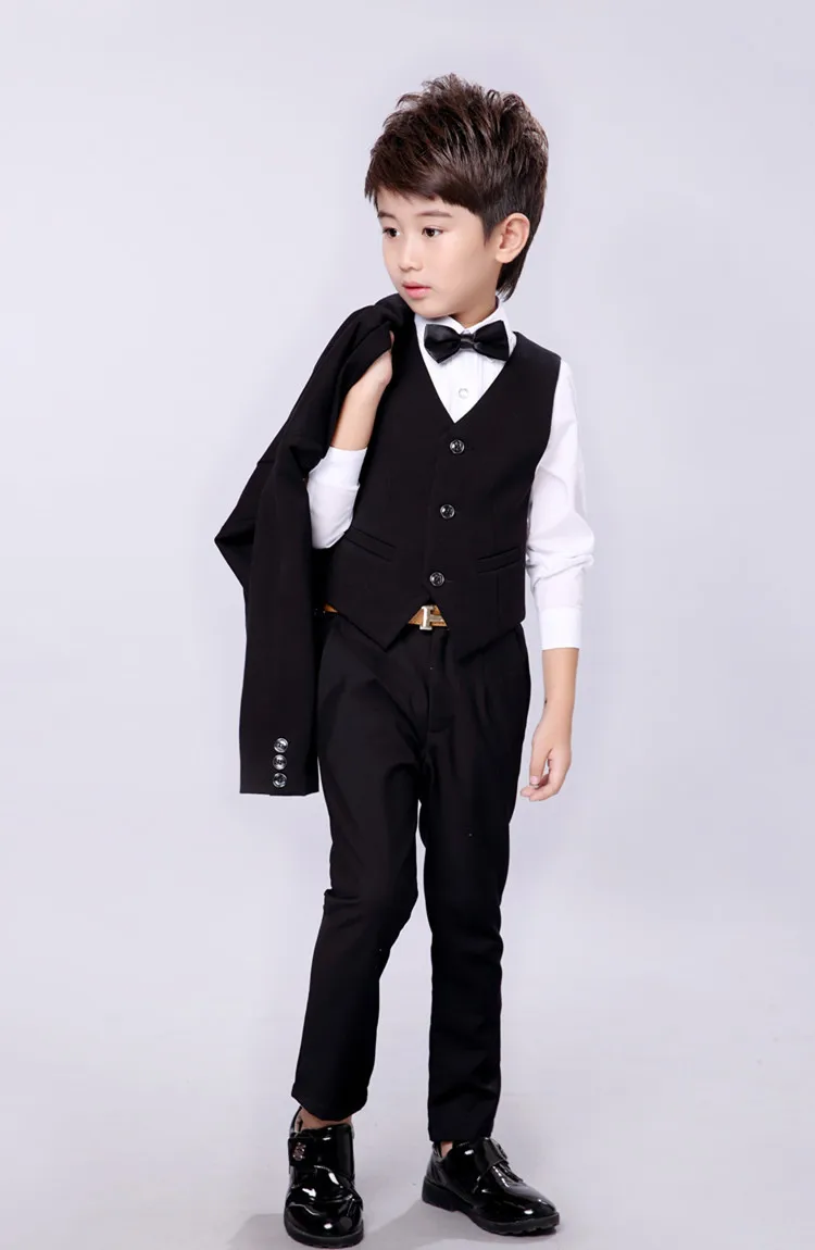 Boys Black /red Wedding Suits for Boy Formal Suit Boys wedding suit Kid
