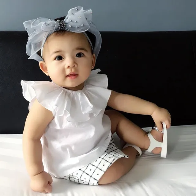 2018 New Style Baby Girls Cute Sleeveless T shirt Kids Solid White Tops ...