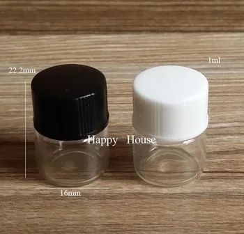 

100ml X1ml Clear Mini Glass Bottle With Plastic Cap 1cc Transparent Sample Vials 0.5ml,1ml is Available