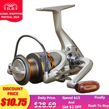 

Fishing Coil Wooden Handshake 12 + 1bb Spinning Fishing Coil Professional Metal Left / Right Fishing Coil Wheels
