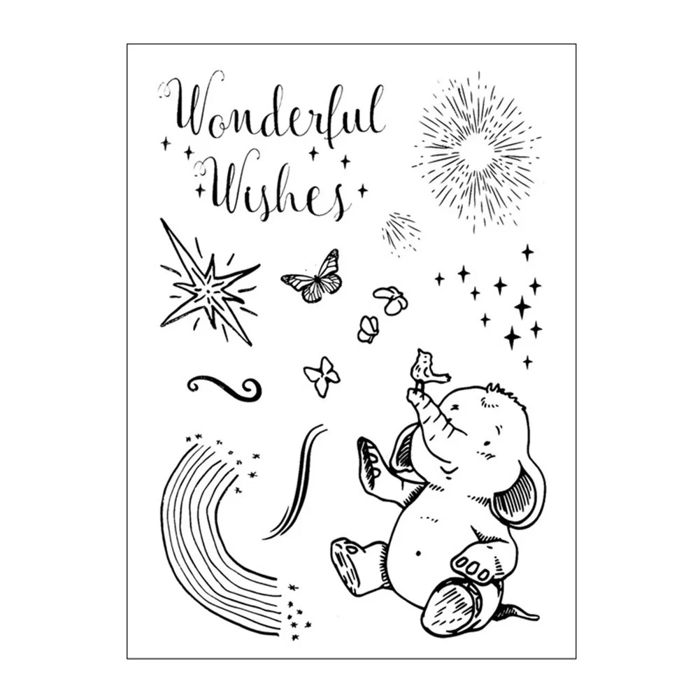 High Quality 9 patterns Transparent Animals Stamp Sticker Cute Cartoon Clear Silicone Seal For DIY Cards #825 new | Компьютеры и офис