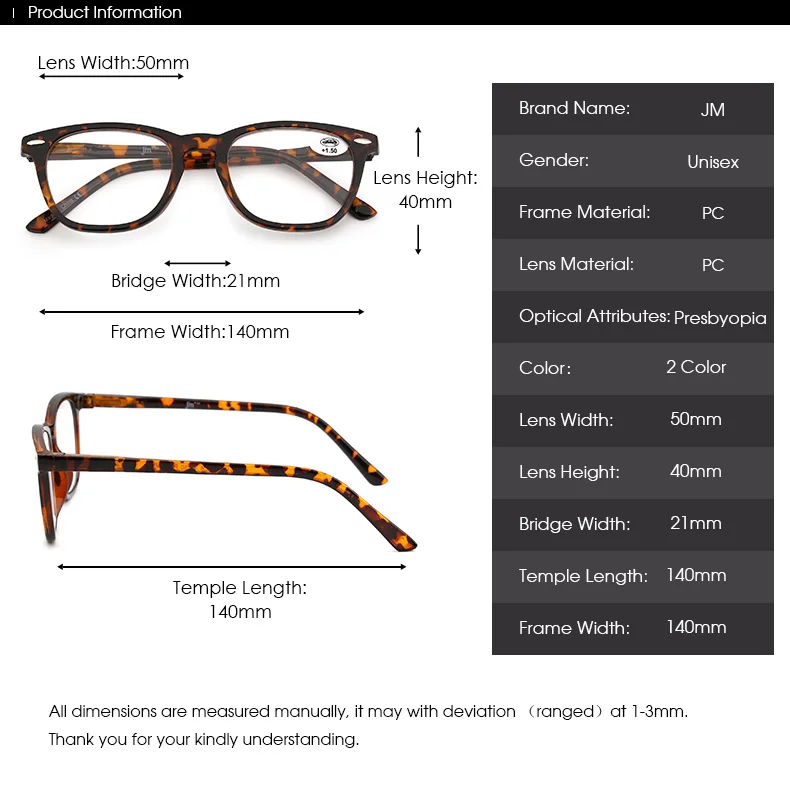 JM очки для чтения, в стиле ретро; сезон весна шарнир с квадратной оправой рамки для чтения очки для мужчин для женщин