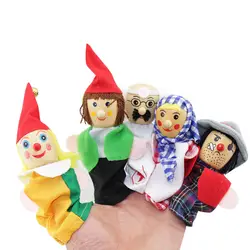 6 шт./компл. роль работу, палец ребенка пальчиковые куклы ткань игрушки куклы кукла для рассказывания историй Дети Детские развивающие