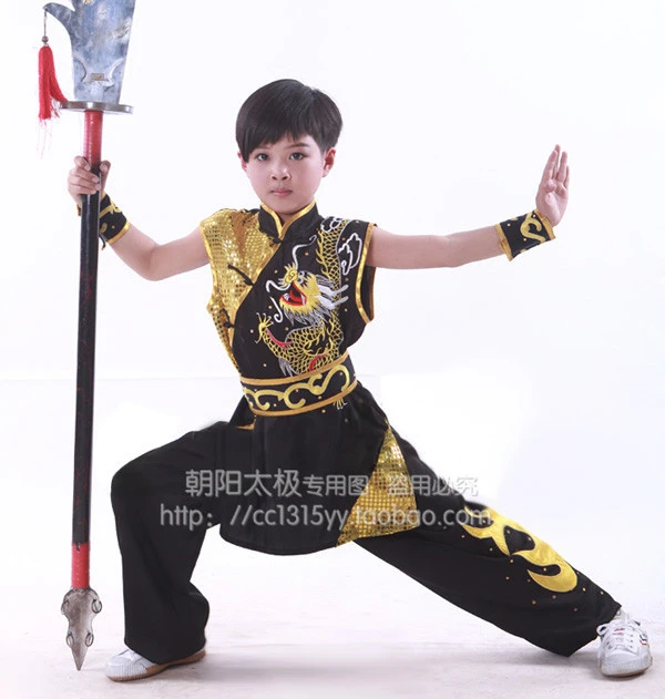 中国カンフーchangquanノースリーブ服武道大会で子供ドラゴン刺繍太極拳服 Kung Fu Martial Artsmartial Arts Clothes Aliexpress