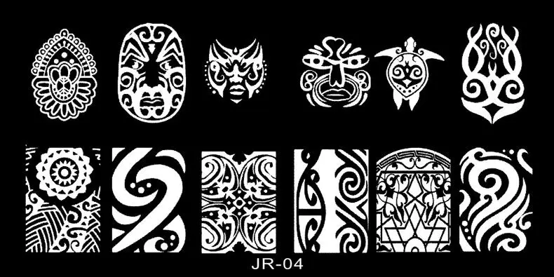 

#004 Image PlateS for stamping Nail Art Print Stamping Plates Geometric Striped Design Nail Polish Template New-Asia 04