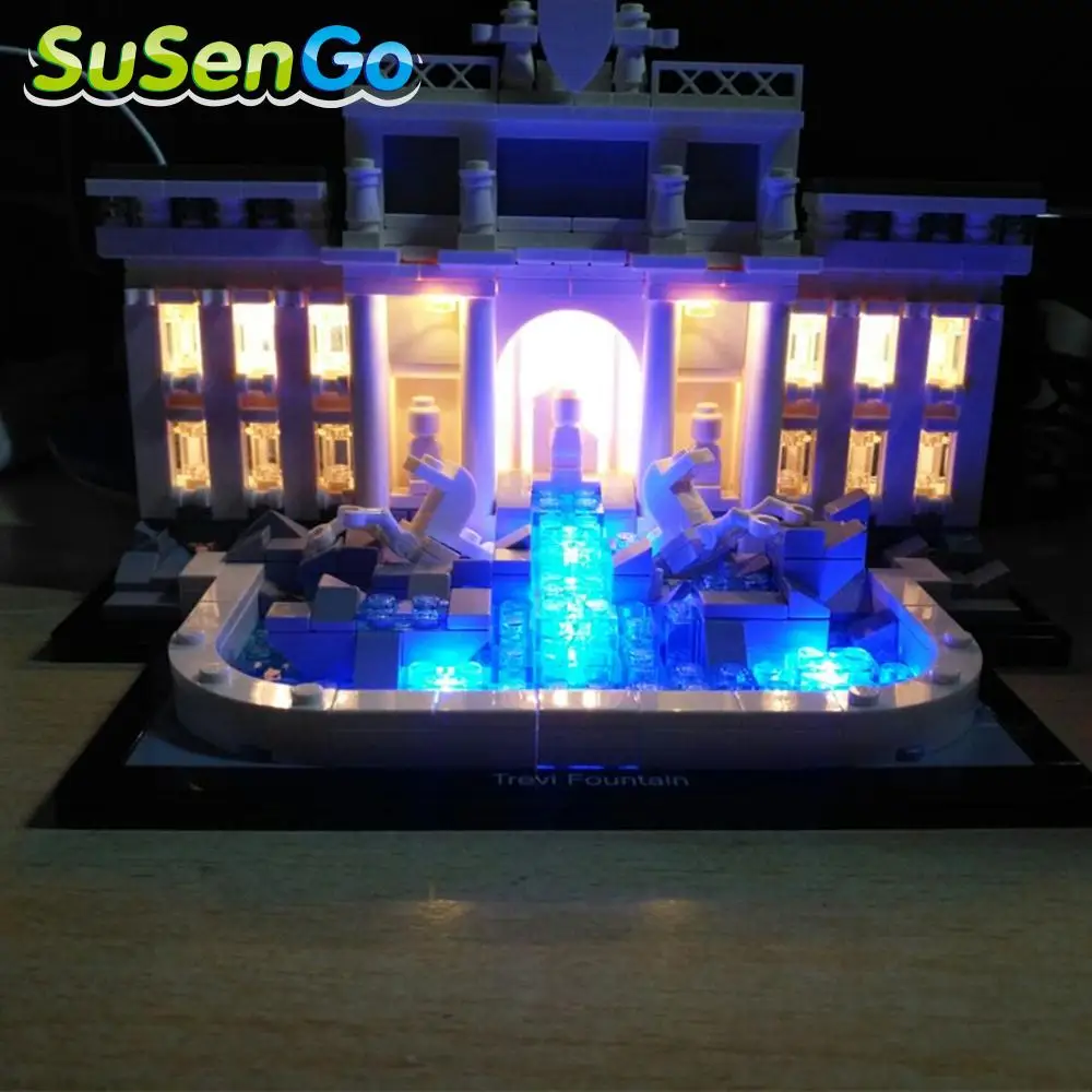 

SuSenGo LED Light Kit for Trevi Fountain Building Blocks Model Toys Light Accessories Set Lepin Compatible with 21020