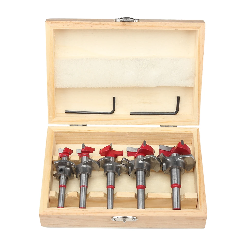 

15-35mm Adjustable Hinge Hole Opener Drill Set Woodworking Wood Plywood Plastic Hole Opener