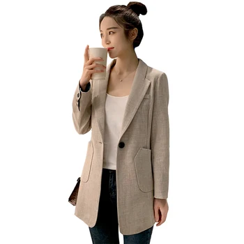 

New Fashion Blazers Women 2019 Spring Autumn Casual Tops Plus size Female Small Suits Coat Long sleeve Slim Black Blazers A2671