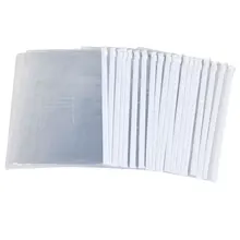Белый прозрачный Размер A5 бумажный слайдер застежка-молния папки Файлы сумки 20 шт
