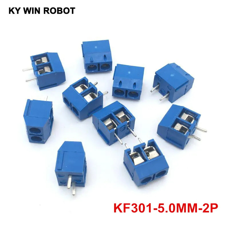 

10PCS KF301-2P KF301-5.0-2P Pitch 5.08mm Straight Pin PCB 2 Pin Screw Terminal Block Connector