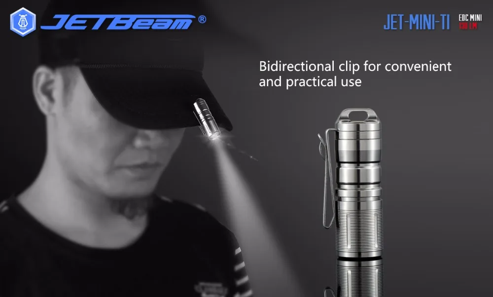 Jetbeam MINI-1 MINI-TI брелок фонарик XP-G2 светодиодный-130 люмен(есть аккумулятор 10180) EDC/Спорт на открытом воздухе/коллекционный фонарь