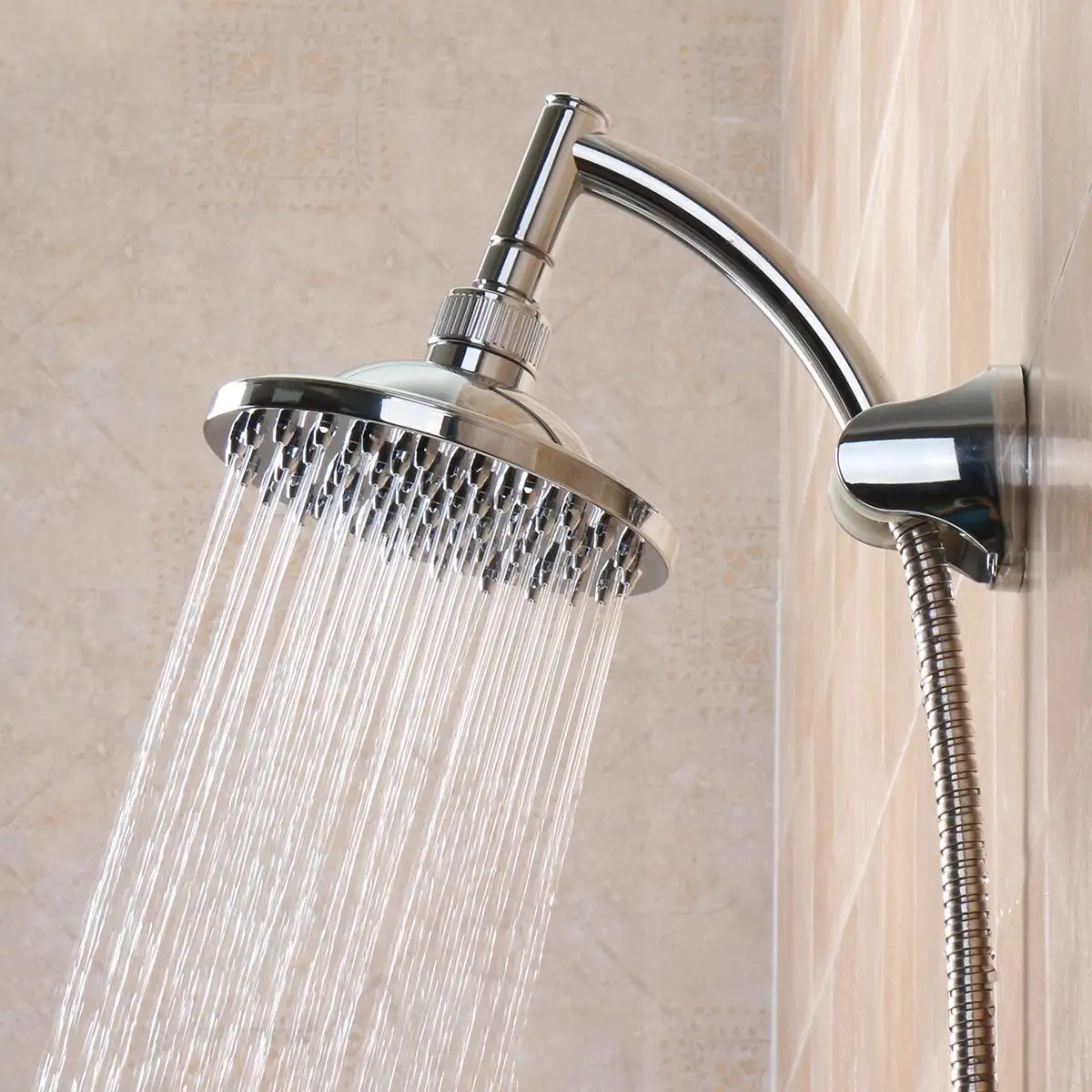 

Ceiling Mounted 6 inch Electric Galvanized Copper Ball Bathroom Shower Head Water Saving Overhead Rain Shower