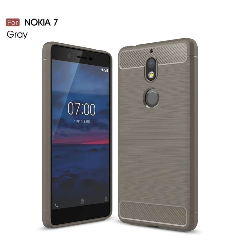 b Triseoly для Nokia 7 чехол углеродного Волокно матовый ТПУ задняя крышка для Nokia 7 Чехол для nokia7 5.2 дюймов Роскошные мешок мобильного телефона - Цвет: b