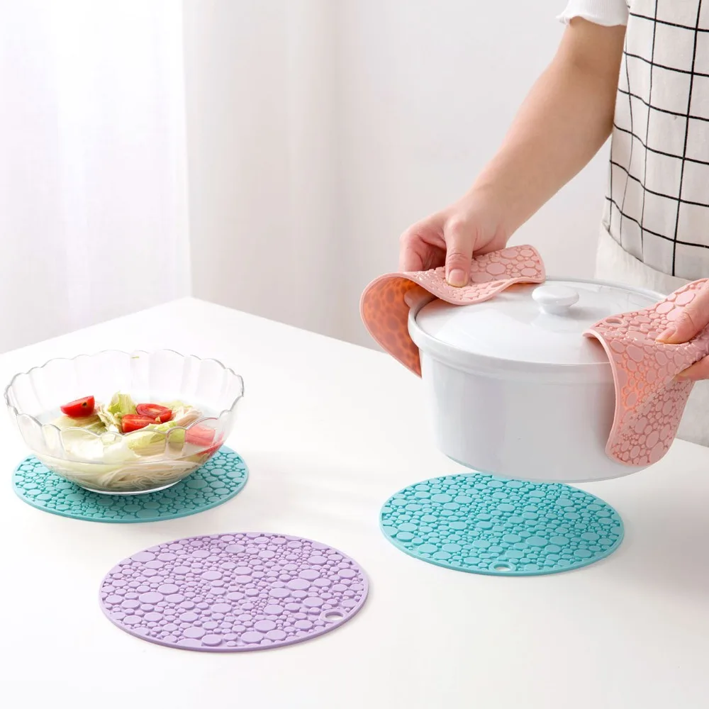 2 шт. капельки воды изоляционные подставки круглые подложки кухня Potholder Coaster домашний чай Coaster украшения дома аксессуары