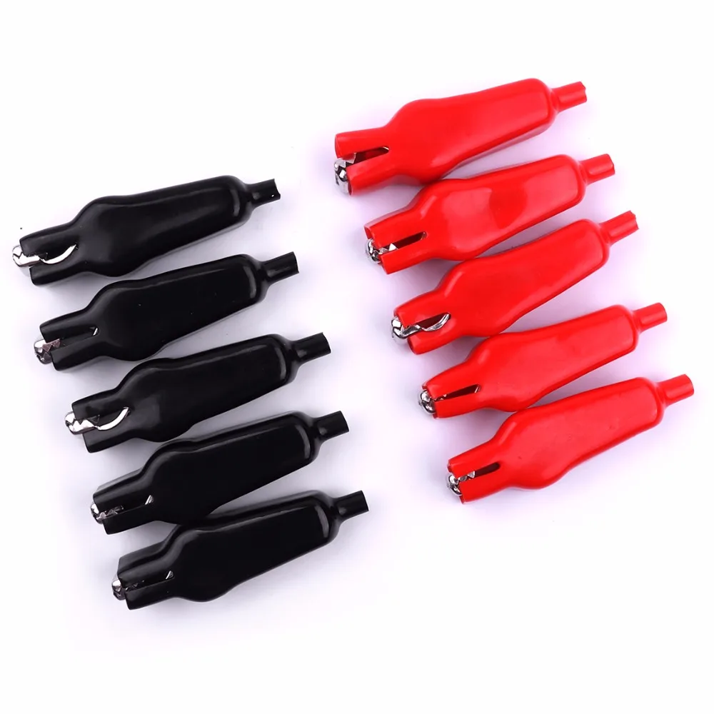 Wholesale40PCS 20A обшитые зажимы аллигатора электрические DIY тесты приводит аллигатора двухсторонний крокодил клип плотва Перемычка провода