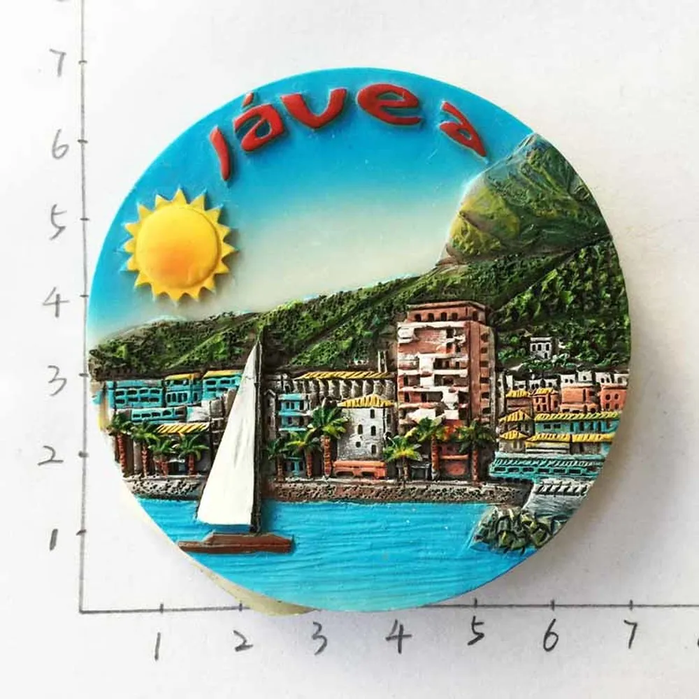 NEW Spain Javea Tourism Gift Fridge Resin Handmade Refrigerator