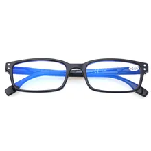 Henotin винтажные компьютерные очки для чтения, мужские весенние шарнирные прямоугольные очки, анти синий светильник