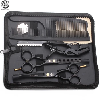 

Z1104 5.5" 16cm Black Stainless Purple Dragon Hairdressing Scissors Cutting Shears Thinning Scissors Professional Hair Scissors
